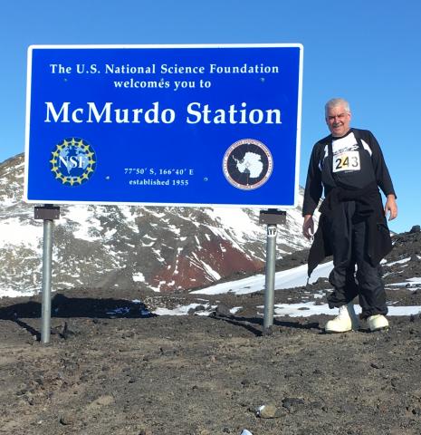 Me standing in front of the McMurdo Station sign.