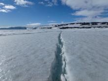 Small crack in the sea ice