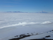 View of Antarctica across the sea ice