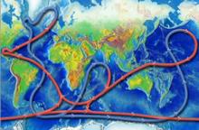 Map of global ocean circulation