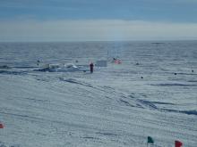 View from the cafeteria at the South Pole Station