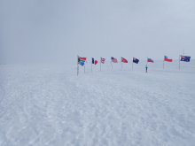 Snowy day at the South Pole