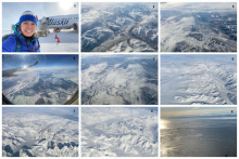 Flight home photo collage