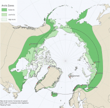 Arctic Defined by Vegetation Zones;