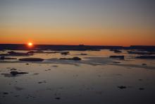 Sunset in the Amundsen Sea, Antarctica