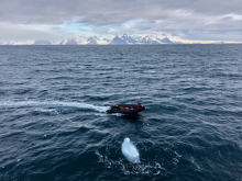 The Zodiac returns from Rothera Station
