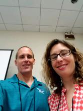 Adeena Teres and Steve Kirsche at the Florida Science Teachers Association Convention