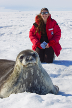 Roxanne with seal  