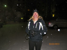 Andrea in the snow
