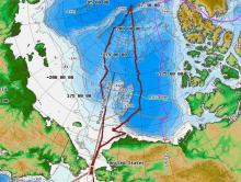 Cruise Track through Arctic Ocean 