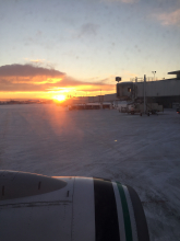 Sunset at the Fairbanks airport