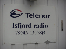 Sign on Isfjord radio.