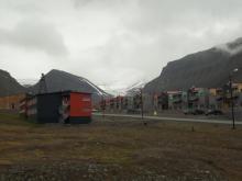 My blue and orange home in Longyearbyen
