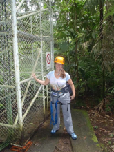 Getting ready to climb Tower # 3 Le Selva Biological Station, Costa Rica