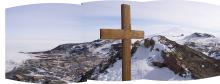 Scott's cross above McMurdo Staion