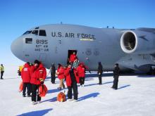Landing at McMurdo Ice stip