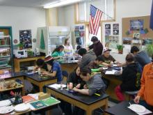 The class had a fun time with the lab activity on states of matter.