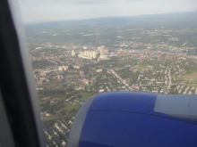 View of Albany, NY from plane.