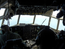 View of C-130 cockpit