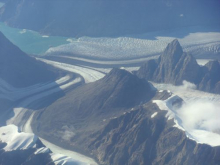 Greenland terrain with glacier