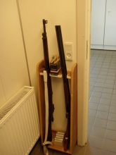 Weapons inside the Siruis Sledge Patrol building.
