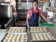 Rosemary baking fresh cookies for everyone