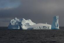 Iceberg with a penguin