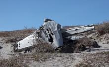 Crashed fighter jet/prop 