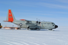 LC-130 at Summit camp, Greenland