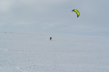 Kite Skiing at Summit camp, Greenland