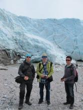 Jakob, Kurt, and Ole by glacier