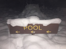 Pool sign at Chena Hot Springs