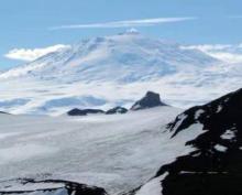 Mt. Erebus viewed from Observation Hill.