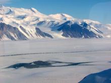 Gemini Nunataks poking out of the Shackleton Glacier