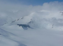 Low clouds over the Transantarctic Mountain range.
