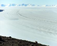 View down the Beardmore Glacier.