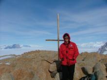 Lesley Urasky on the summit of Mt. Hope.