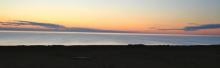 Sunset over the Chukchi Sea last night at about midnight. Photo courtesy Dr. Carin Ashjian.  August 2014