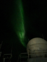 Aurora over the Beaufort Sea onboard the R/V Sikuliaq! September 12, 2017. Photo by Lisa Seff.