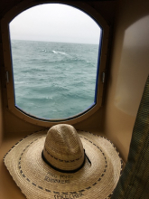View through the galley porthole.