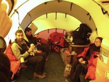 Hanging out in the endurance tent