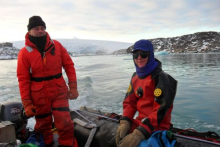 Bede McCormick and Maggie Amsler in Antarctica