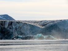 This is where we get to work.  That huge iceberg just calved off the glacier!