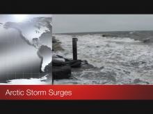 Screen shot of video title Arctic Storm Surges