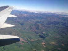 Just outside of Christchurch before landing