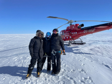 Team Sunshine House complete a successful day on the Western Greenland Ice Sheet. 