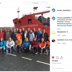 MOSAiC School and educators getting ready to set sail on first leg of MOSAiC expedition. Photo from MOSAiC Instragram, 2019.