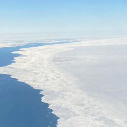 Arctic Ocean coast line seen from Alaska Airlines flight