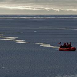 Small Boat Deployment in Pancake Ice