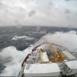 Wave Breaking Over USCGC Healy’s Bow
